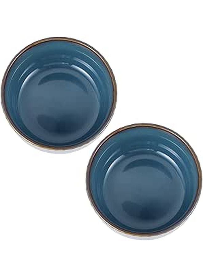 2Pcs Ceramic Rice Serving Bowls Set Microwave Dishwasher Safe Kitchen Dining Salad Bowls Random Color - Image 1