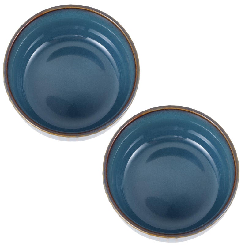 2Pcs Ceramic Rice Serving Bowls Set Microwave Dishwasher Safe Kitchen Dining Salad Bowls Random Color - Image 2