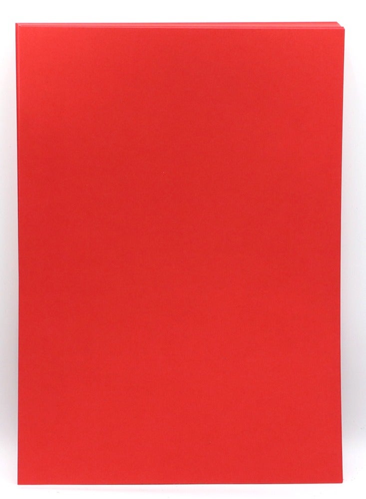 فيرستنوك ورق مقوى ملون أحمر، مقاس A5 - 20 ورقة - ورق مقوى ملون سميك 250 جرام للمتر المربع - ورق حرفي فاخر للأعمال اليدوية والدعوات والفنون والحرف اليدوية والطباعة - Image 4