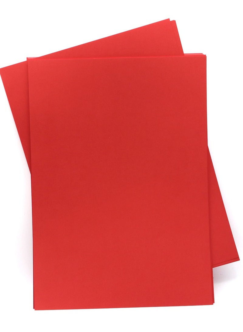 فيرستنوك ورق مقوى ملون أحمر، مقاس A5 - 20 ورقة - ورق مقوى ملون سميك 250 جرام للمتر المربع - ورق حرفي فاخر للأعمال اليدوية والدعوات والفنون والحرف اليدوية والطباعة - Image 2