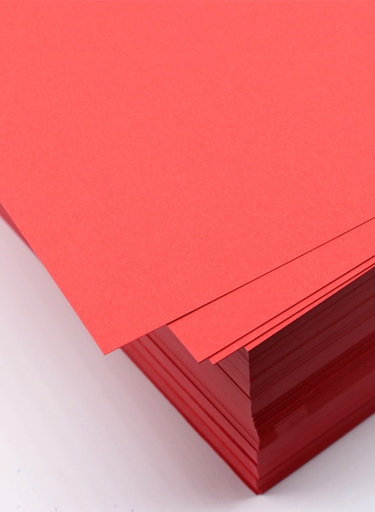 فيرستنوك ورق مقوى ملون أحمر، مقاس A5 - 20 ورقة - ورق مقوى ملون سميك 250 جرام للمتر المربع - ورق حرفي فاخر للأعمال اليدوية والدعوات والفنون والحرف اليدوية والطباعة - Image 3