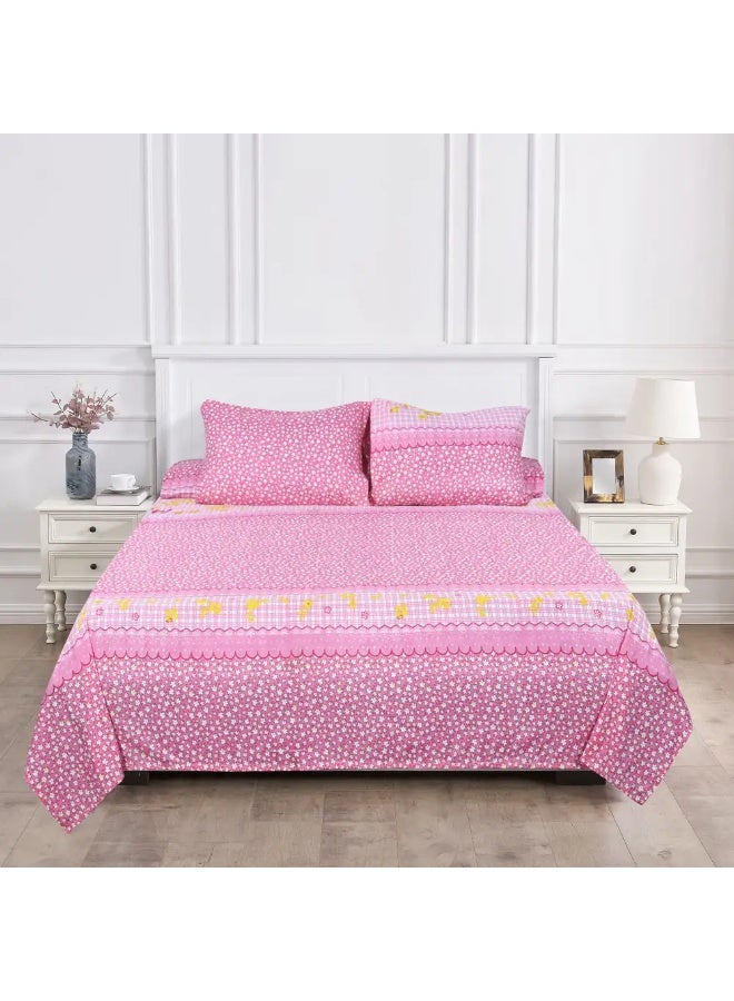 Bed sheet set, 4 pieces, 235x215 cm - Rose - Image 1