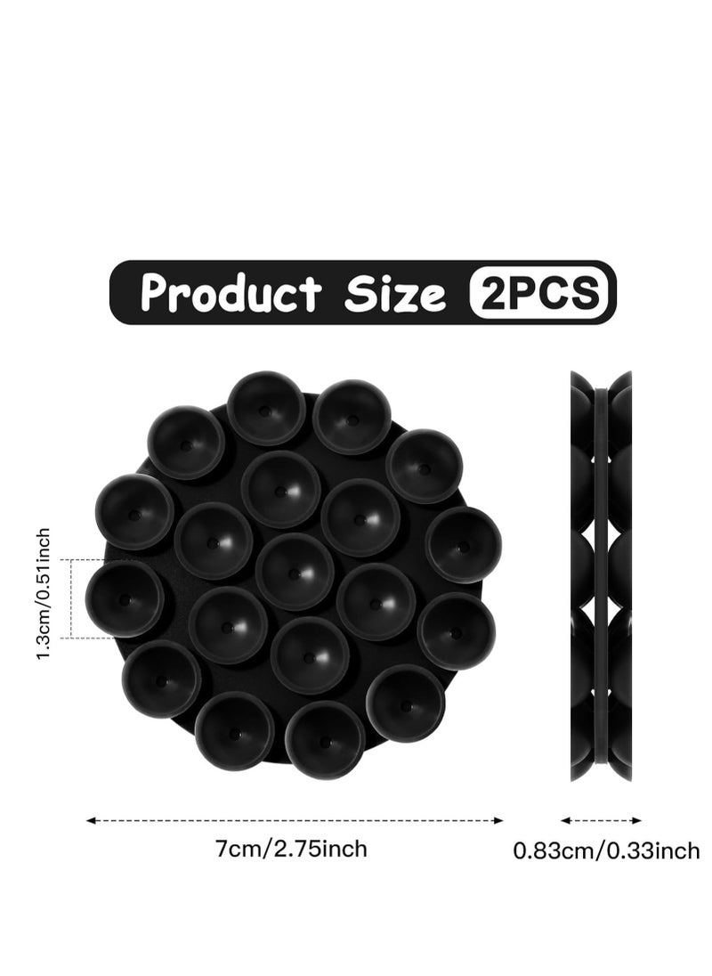 Silicone Suction Cup Phone Case Mount Double Sided, Phone Accessories Hands-Free Strong Grip Holder for Selfies and Videos, Silicon Phone Stand for iPhone and Android ( Black)