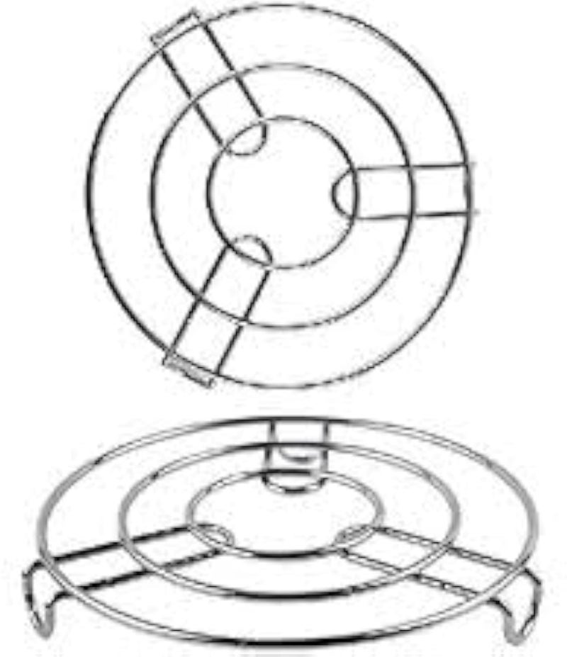 Stainless Steel Trivet |Round Steamer Rack for Kitchen | Heat Resistant Hot Plate Dishes Holder | Cooker Donga Stand | Pack of 2 | Silver