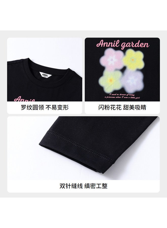 Annil girls' Round Neck Long Sleeve T-shirt - New 2025 Autumn Collection Sportswear Casual Base Layer - Image 4