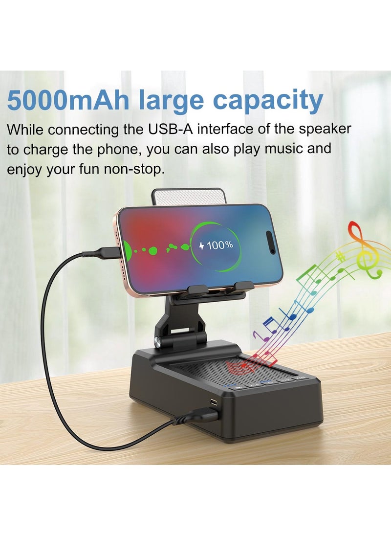 Foldable Cellphone Stand with Bluetooth Speaker and Power Bank Birthday Gifts for Men Women Mother Father Boy Girl Teens Cool Tech Gadgets - Image 3