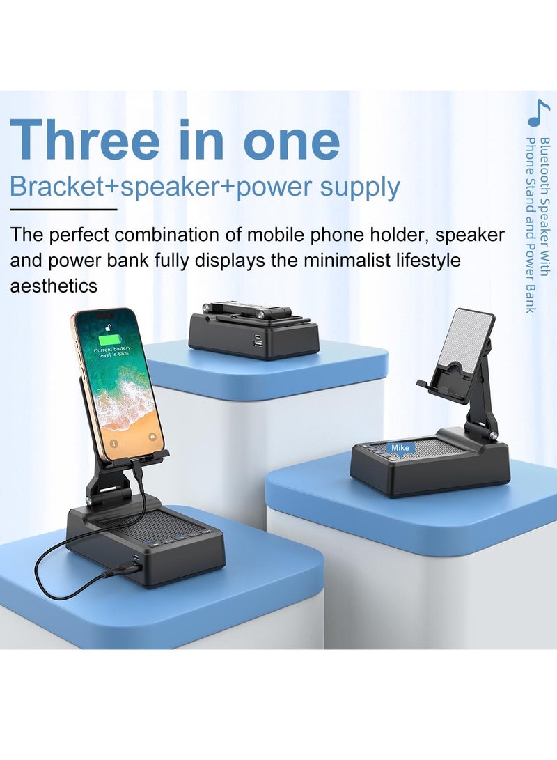 Foldable Cellphone Stand with Bluetooth Speaker and Power Bank Birthday Gifts for Men Women Mother Father Boy Girl Teens Cool Tech Gadgets - Image 2