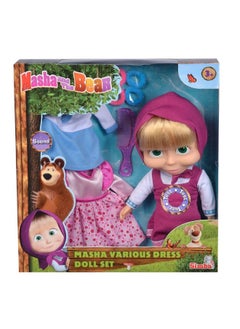 Masha and The Bear Masha & the Bear Masha Doll with Dresses (30 cm) 