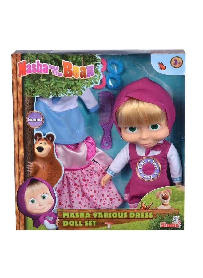 Masha and The Bear Masha & the Bear Masha Doll with Dresses (30 cm) 