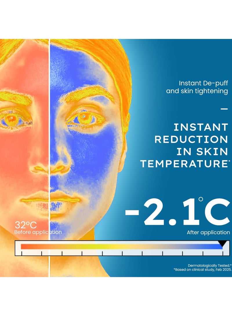 HYPHEN Ice Dunk Cooling Face Mask with 31% Skin Cooling Actives | 3% Caffeine for Skin Firming, De-puff & Pore Minimizing | Collagen Boost Cryo theraphy For Glowing Skin- 50gm - Image 2