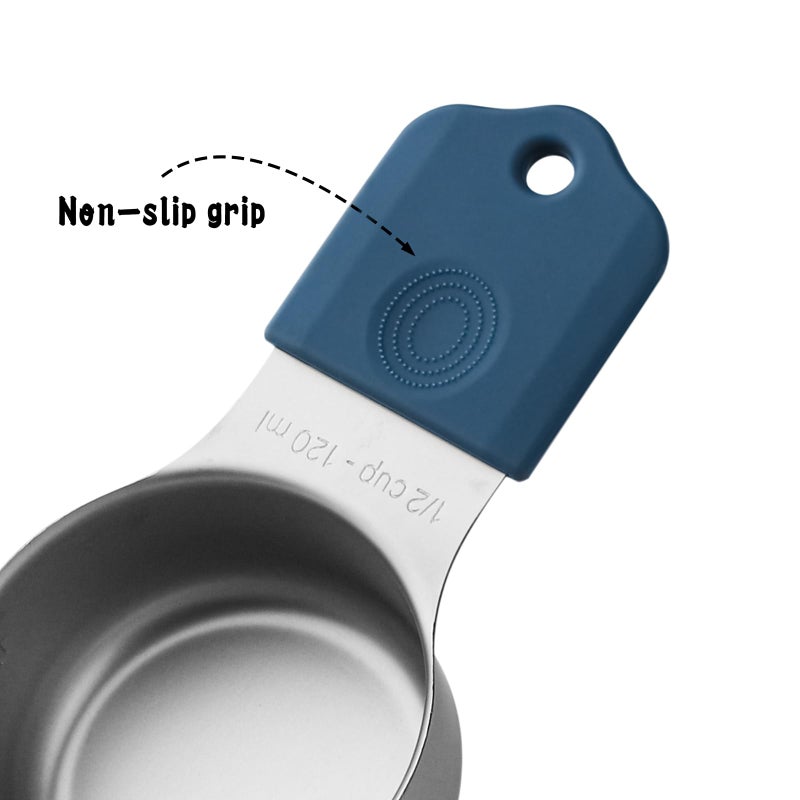 X-zrew Magnetic Measuring Cups Set of 8 Stainless Steel Magnetic Measuring Cup Heavy Duty Measuring Cups for Dry and Liquid Ingredients - Image 4