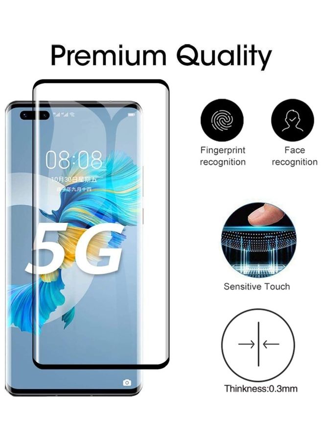 NIBEMINENT Huawei Mate 40 Pro Screen Protector Clear/Black  - Image 2