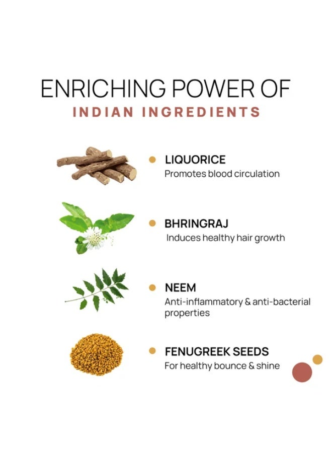 The Tribe Concepts Root Strengthening&Conditioning Hair Mask Frizz Control, Smoothening With Liquorice, Bhringraj, Neem&Fenugreek 100% Chemical Free And Natural-100 Gm (Kraft Paper Packing), 1 Count - Image 3