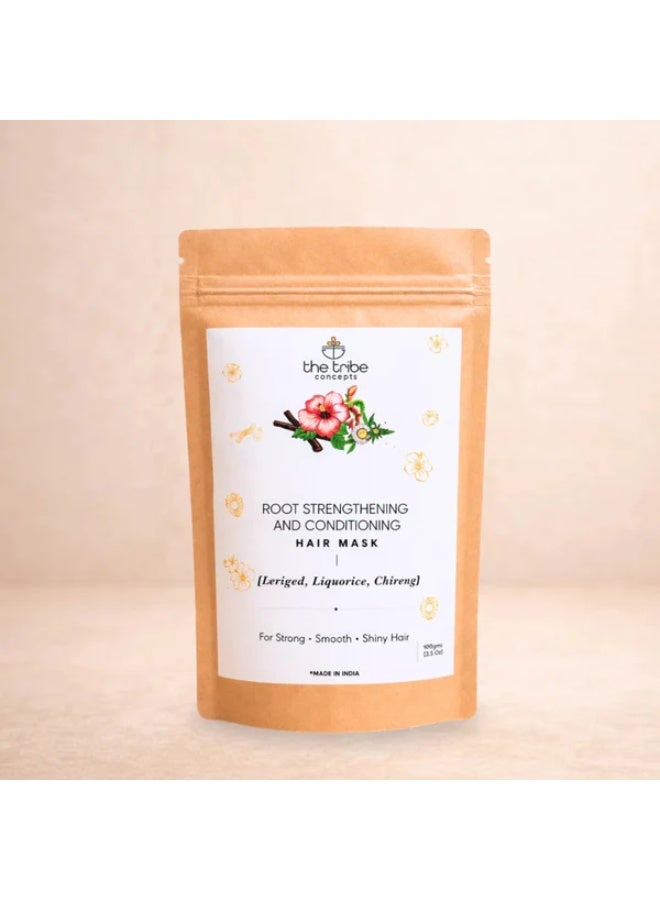 The Tribe Concepts Root Strengthening&Conditioning Hair Mask Frizz Control, Smoothening With Liquorice, Bhringraj, Neem&Fenugreek 100% Chemical Free And Natural-100 Gm (Kraft Paper Packing), 1 Count - Image 1