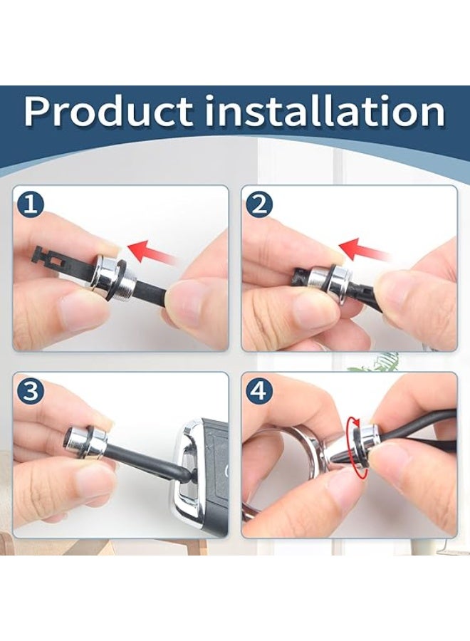 OUYoo for Ford Key Fob Cover Soft TPU with Keychain Key Case Holder Full Protection for Ford Explorer  Fusion Escape Edge Expedition F150 F250 F350 F450 F550 Maverick Mustang ( blue) - Image 3