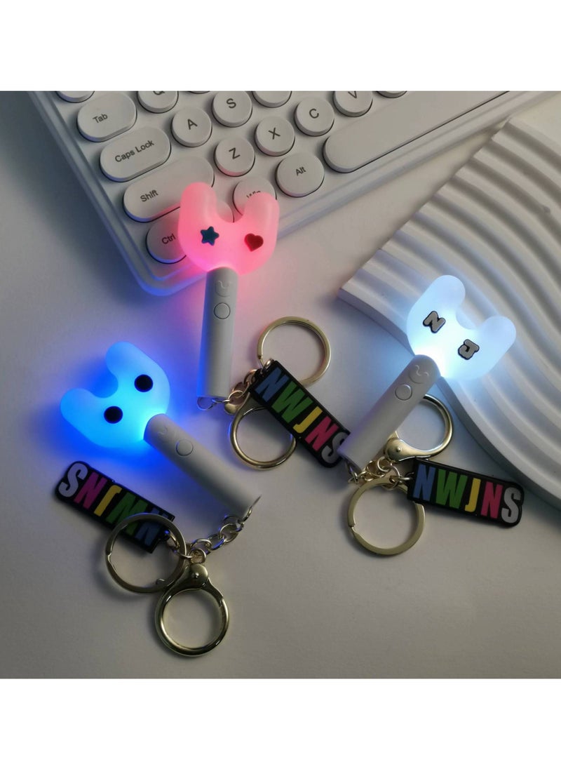 NIBEMINENT Kpop Newjeans Glowstick Light Keychain البسيطة عصا ضوء قلادة  - Image 2