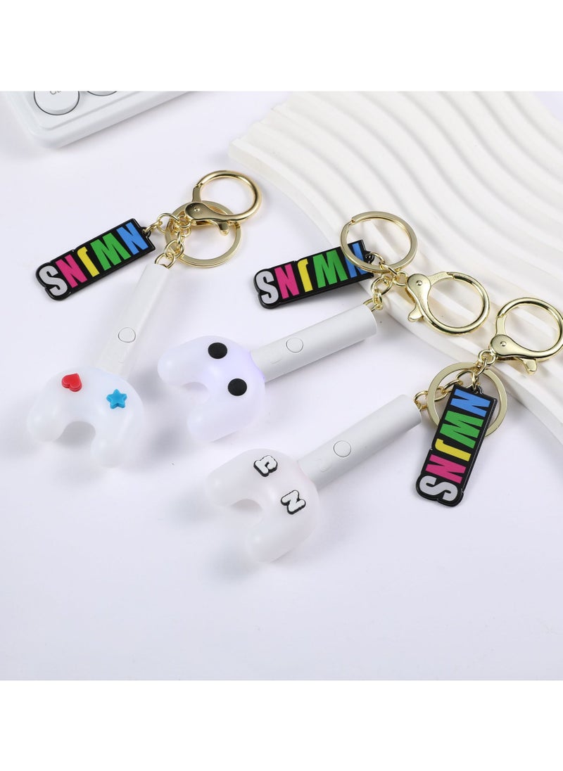 NIBEMINENT Kpop Newjeans Glowstick Light Keychain البسيطة عصا ضوء قلادة  - Image 3