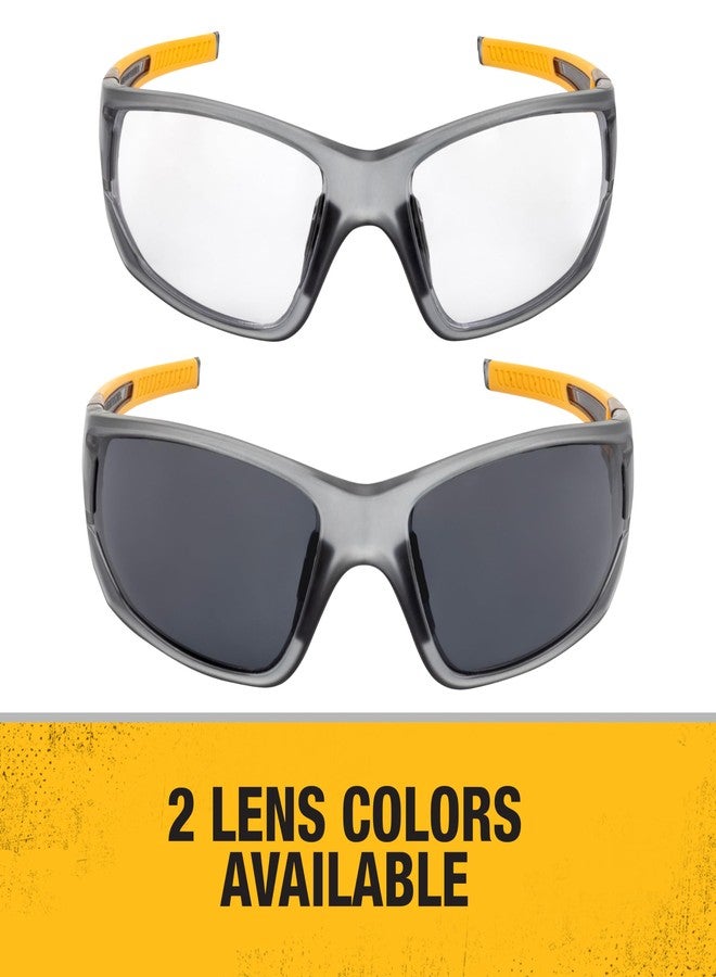 DEWALT DPG112-2D Miter™ Premium Vented No-Slip Safety Glasses - Smoke Lens - Vented Frame & Lenses - Rubber Temples & Nosepiece - 1 Pair - Image 5