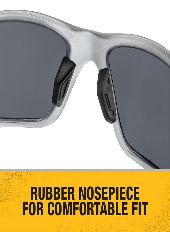 DEWALT DPG112-2D Miter™ Premium Vented No-Slip Safety Glasses - Smoke Lens - Vented Frame & Lenses - Rubber Temples & Nosepiece - 1 Pair - Image 4