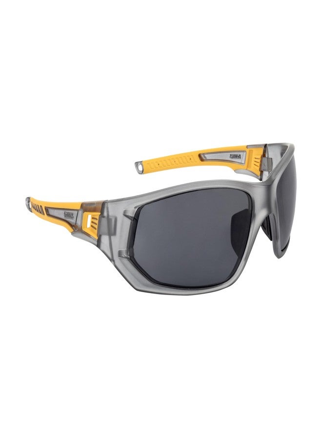 DEWALT DPG112-2D Miter™ Premium Vented No-Slip Safety Glasses - Smoke Lens - Vented Frame & Lenses - Rubber Temples & Nosepiece - 1 Pair - Image 1