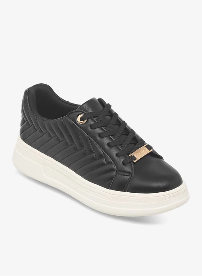 بابريكا سنيكرز نسائي مبطن معدني برباط