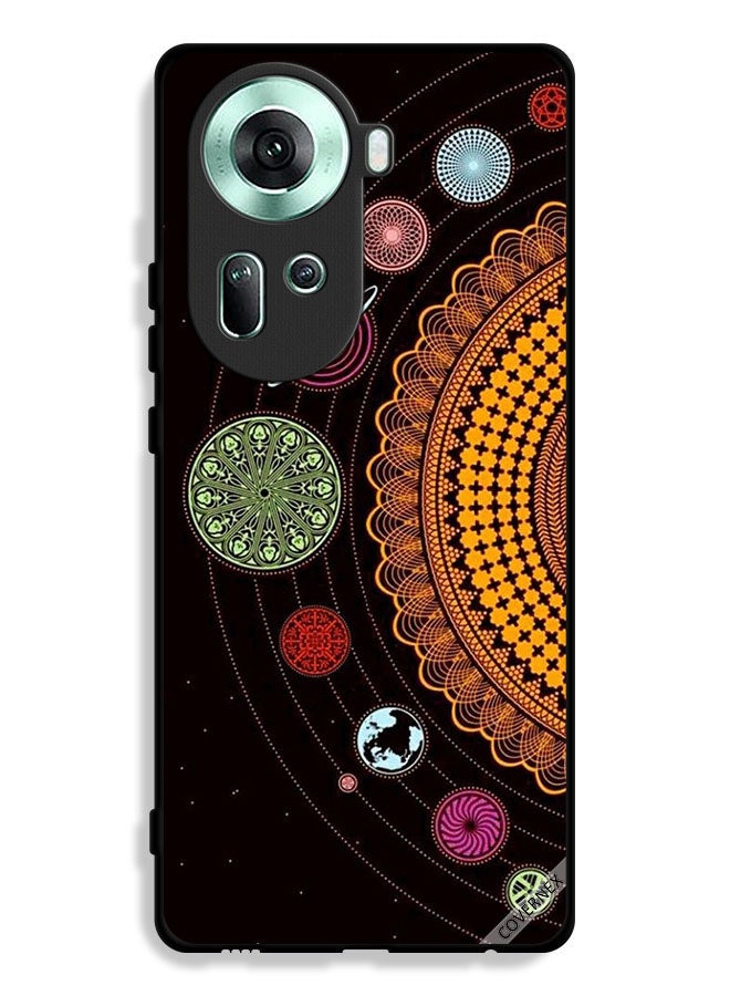 Covernex Oppo Reno11 5G Protective Case Cover Mandala Solar System Art - Image 1