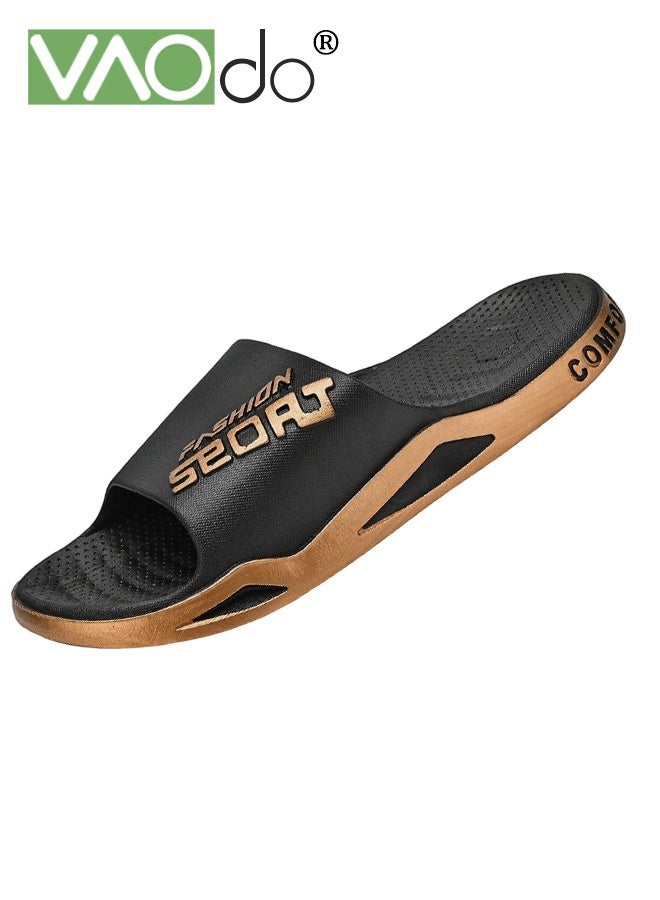 فاو دو شباشب وسادة للرجال غير قابلة للانزلاق سريعة الجفاف، صنادل حمام، وسادة فائقة، نعل سميك مناسب للداخل والخارج - Image 1