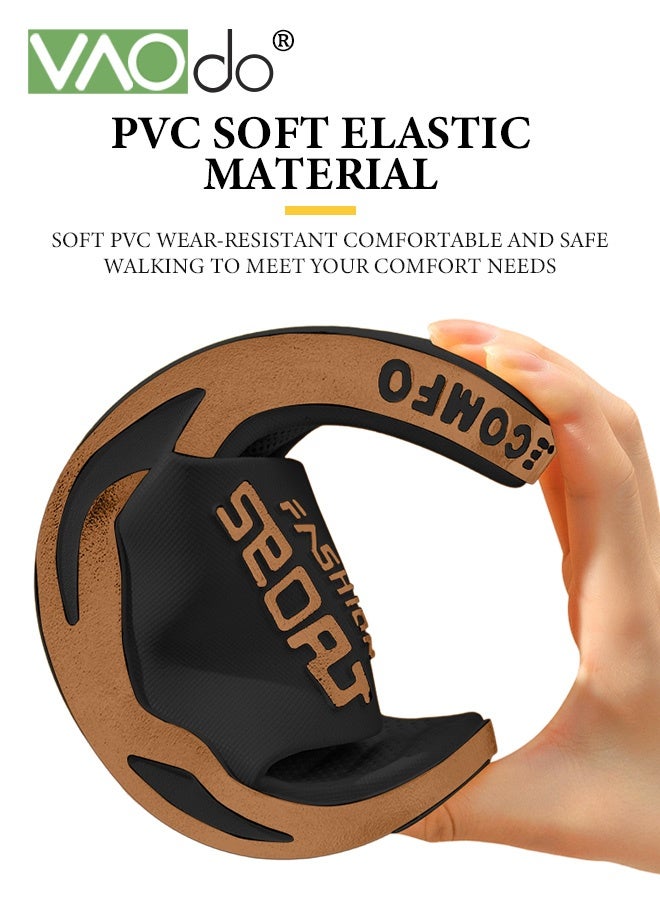 فاو دو شباشب وسادة للرجال غير قابلة للانزلاق سريعة الجفاف، صنادل حمام، وسادة فائقة، نعل سميك مناسب للداخل والخارج - Image 4