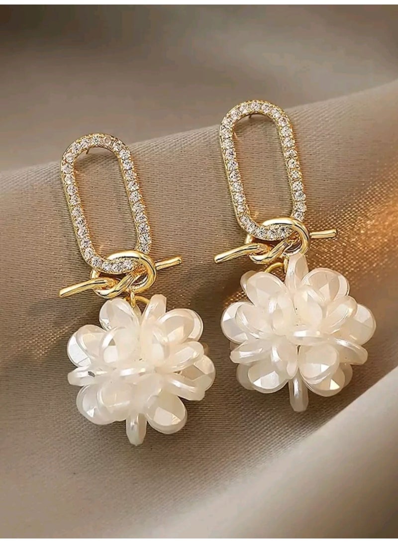 شي إن أقراط متدلية مزينة بأحجار الراين - Image 1