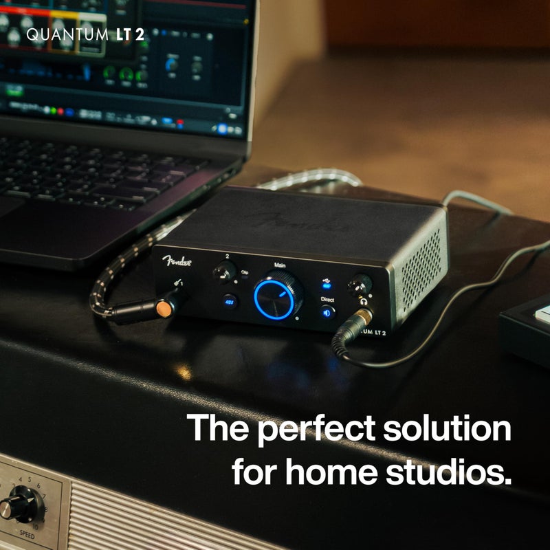 Fender Quantum LT 2 | USB-C Audio Interface for Music Production, MAX-HD Mic Preamp, Instrument Input, Low-Latency Drivers, Loopback, Balanced Outputs, Headphone Amp, Mac & PC - Image 2