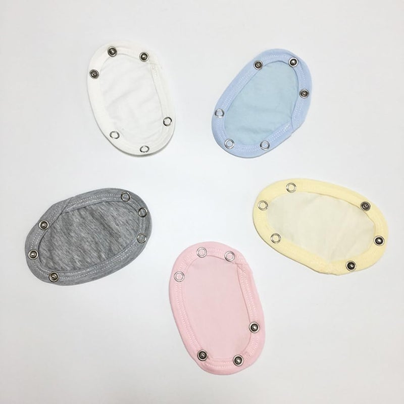 GANPUB 5 Pcs Baby Jumpsuit Diaper Infant Romper Length Extender Bodysuit Snap Button Extended Diaper for Triangle Crotch Clothing - Image 2