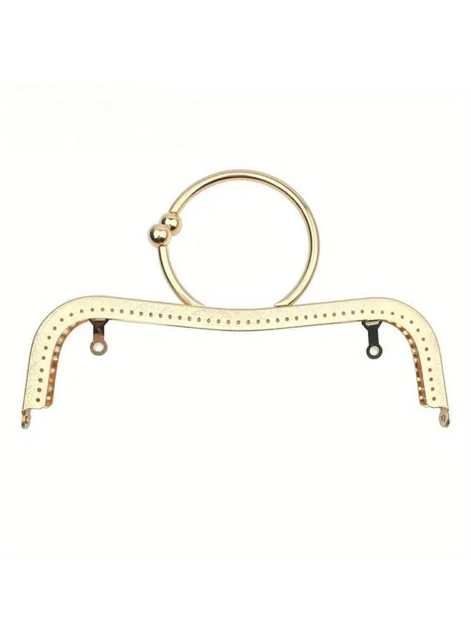 Bronze Color 1pc Metal Frame DIY Bead Clasp Semi Circular Embossed Flat Edge Fashion Essential - Image 3
