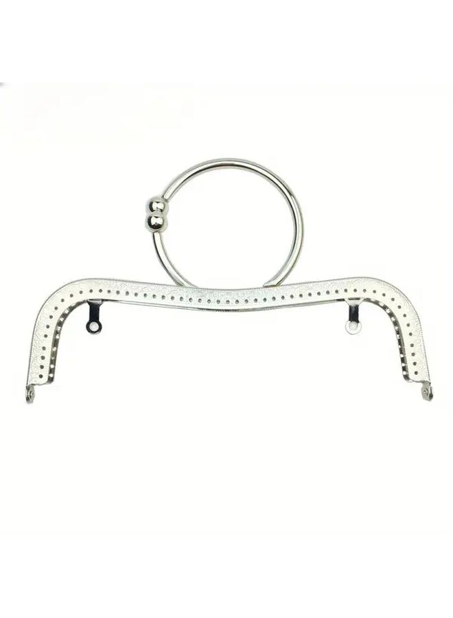 Bronze Color 1pc Metal Frame DIY Bead Clasp Semi Circular Embossed Flat Edge Fashion Essential - Image 5