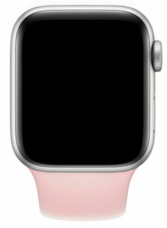 Dual Color Soft Silicone Watch Strap For Apple Watch Band /41mm For iWatch Series 7/6/SE/5/4/3/2/1/