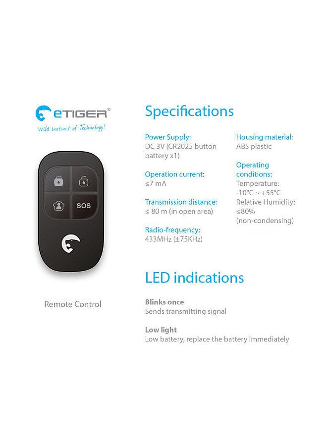 Generic - S4 433MHz Wireless Auto-dial GSM Alarm Security System Kit APP Remote Control LCD/RFID Touch Keypad Home Burglar Security Alarm System - Image 1