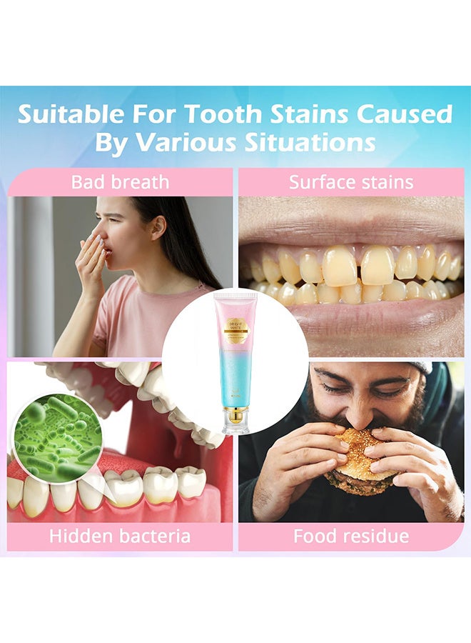 HUNMUI Niacinamide Whitening Toothpaste, Dazzling White Toothpaste Fresh Breath Niacinamide, Niacinamide Intensive White Toothpastes, Nicotinamide White Toothpastes, Deep Cleaning Care, Fresh Breath Remove Tooth Stains, 100G - Image 5