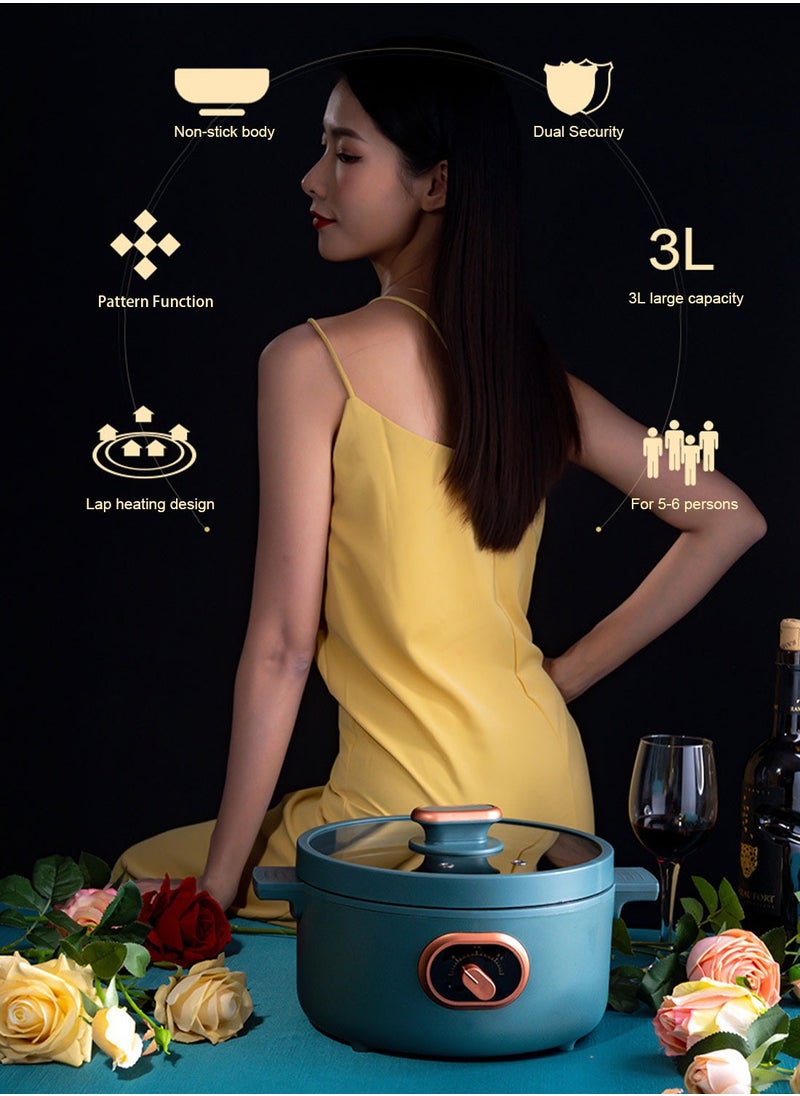 ET-LIFE Multifunctional Electric Hot Pot Household Large-Capacity Electric Cooking Pot Non-Stick Frying Pan Mini Lazy Pot  - Image 5