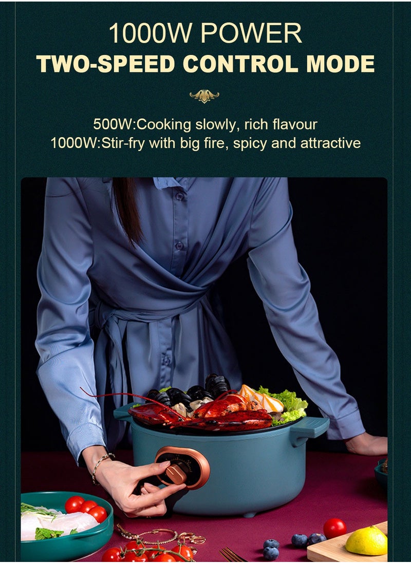 ET-LIFE Multifunctional Electric Hot Pot Household Large-Capacity Electric Cooking Pot Non-Stick Frying Pan Mini Lazy Pot  - Image 3