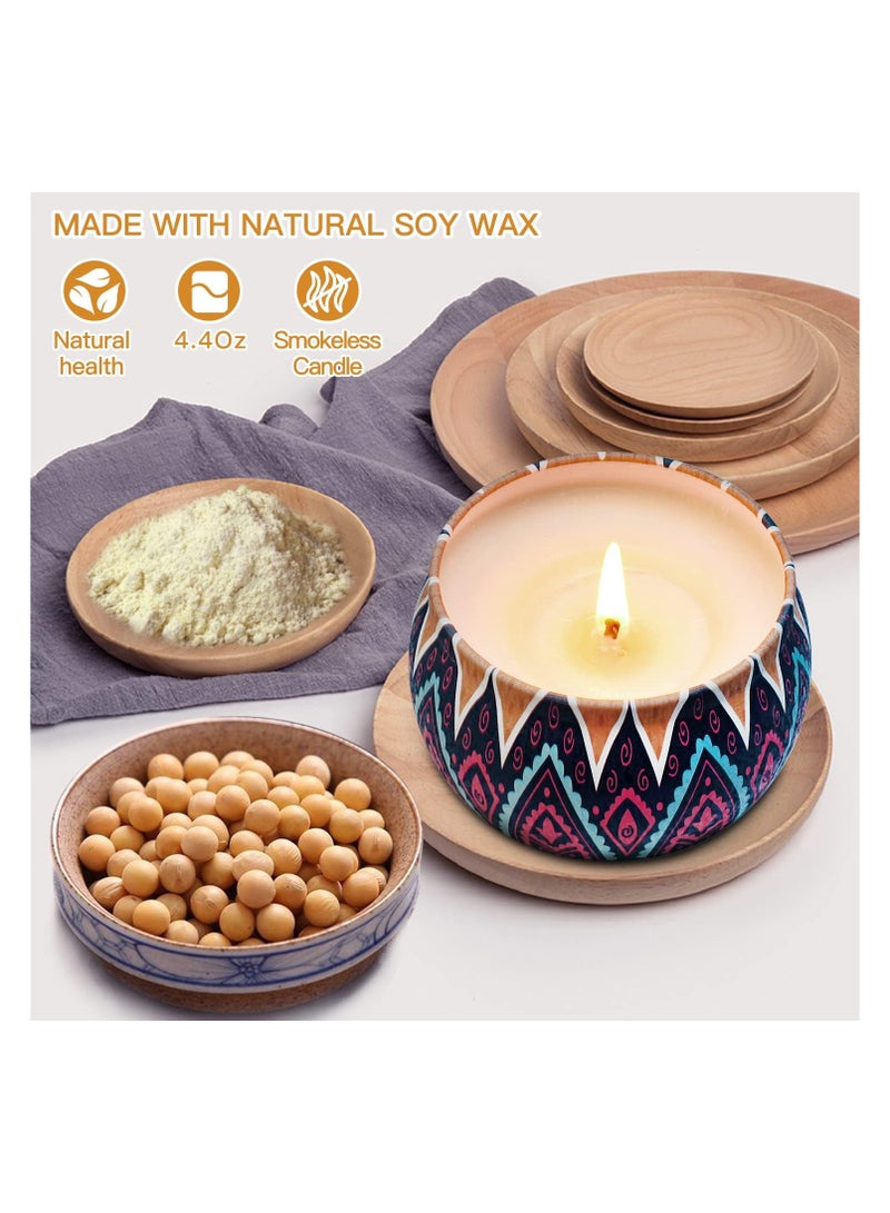 مجموعة هدايا شموع معطرة للنساء مكونة من 12 قطعة، شموع معطرة للمنزل، شموع الصويا المطورة في برطمان كبير، شموع اللافندر، هدية عيد ميلاد للنساء، حمام سبا، تأمل، هدية عيد الحب، شموع، 12 قطعة