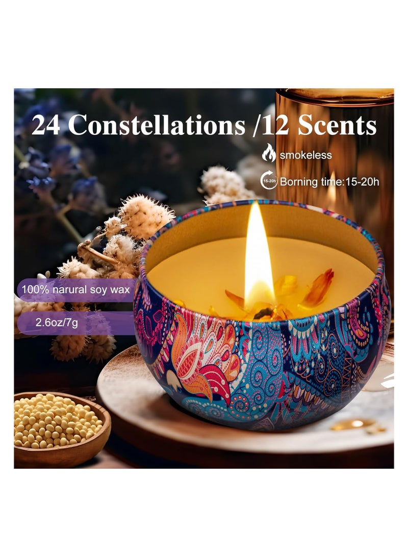 مجموعة هدايا شموع معطرة للنساء مكونة من 12 قطعة، شموع معطرة للمنزل، شموع الصويا المطورة في برطمان كبير، شموع اللافندر، هدية عيد ميلاد للنساء، حمام سبا، تأمل، هدية عيد الحب، شموع، 12 قطعة
