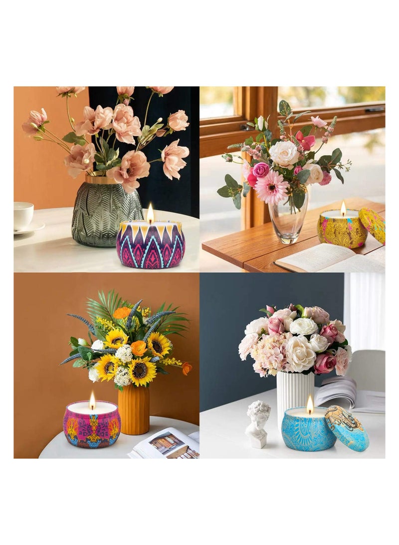 مجموعة هدايا شموع معطرة للنساء مكونة من 12 قطعة، شموع معطرة للمنزل، شموع الصويا المطورة في برطمان كبير، شموع اللافندر، هدية عيد ميلاد للنساء، حمام سبا، تأمل، هدية عيد الحب، شموع، 12 قطعة