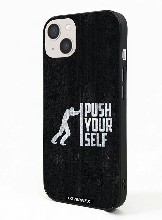 Covernex Apple iPhone 13 Protective Case Cover Printed Featuring Push Yourself - Image 1