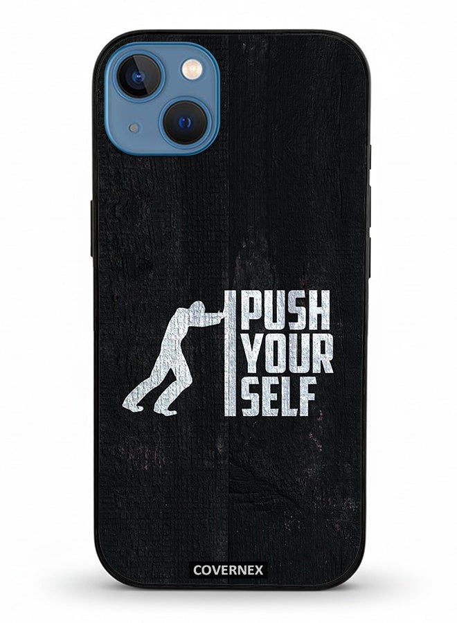 Covernex Apple iPhone 13 Protective Case Cover Printed Featuring Push Yourself - Image 2