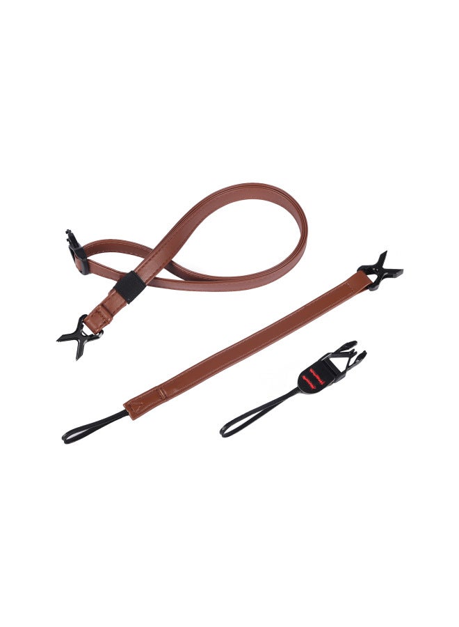 Backpacker Z21 Camera Strap Photography Shoulder Strap Portable Strap Multi-use Backpack Shoulder Strap Colorful Professional PU Strap-Color:Dark Gray Coffee (shoulder Strap Only)  - Image 2
