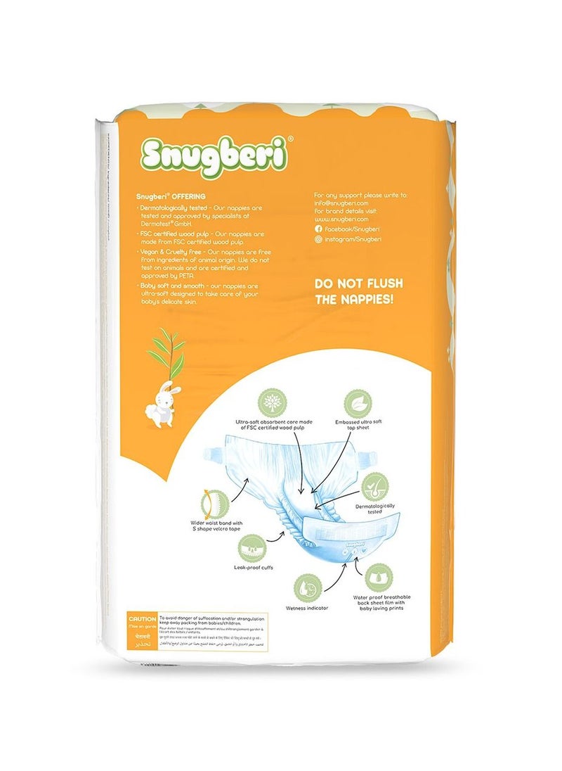 Snugberi - Premium Eco-Friendly Chlorine Free Feather Soft Printed Diapers Made Of Natural Wood Pulp With Wetness Indicator Diaper Size 5 X Large 11-18Kg - Mega Pack 54'S - Image 1