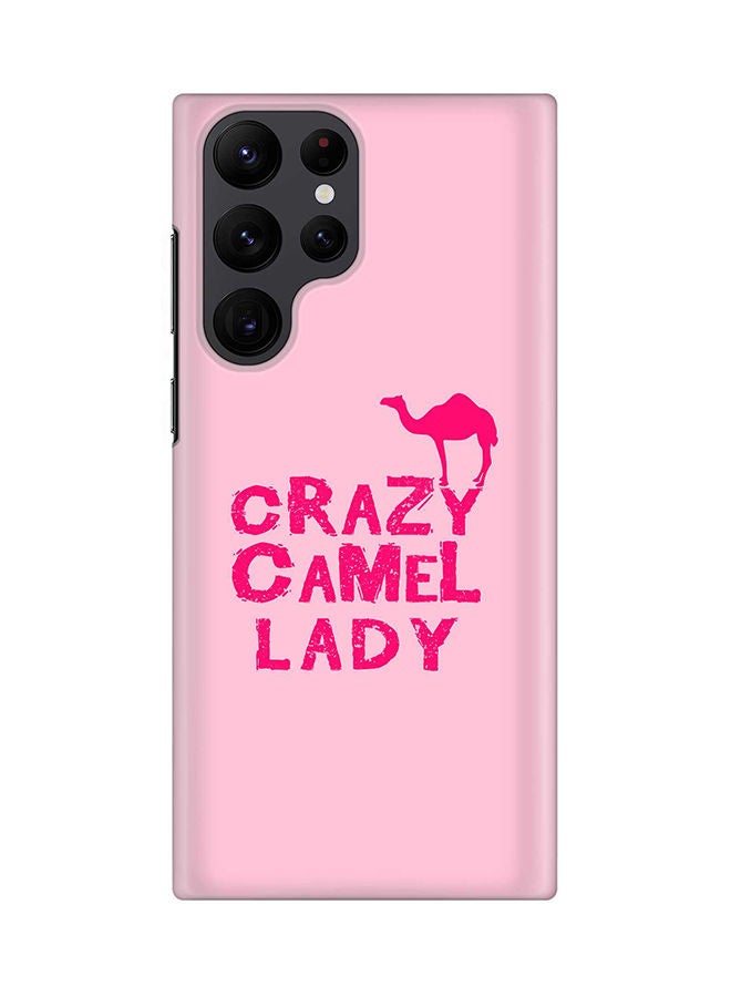 ستايلايزد جراب لهاتف جالاكسي S22 ألترا  5G رفيع سناب كلاسيك سيريز شيلد بطباعة نهائية غير لامعة - سيدة الجمل المجنونة - Image 1