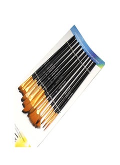Worison Worison 12Pcs Different Shape Nylon Hair Watercolor Artist Paint Brush Set For Acrylic Drawing Art Supplies  - Image 2