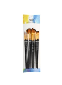 Worison Worison 12Pcs Different Shape Nylon Hair Watercolor Artist Paint Brush Set For Acrylic Drawing Art Supplies  - Image 1