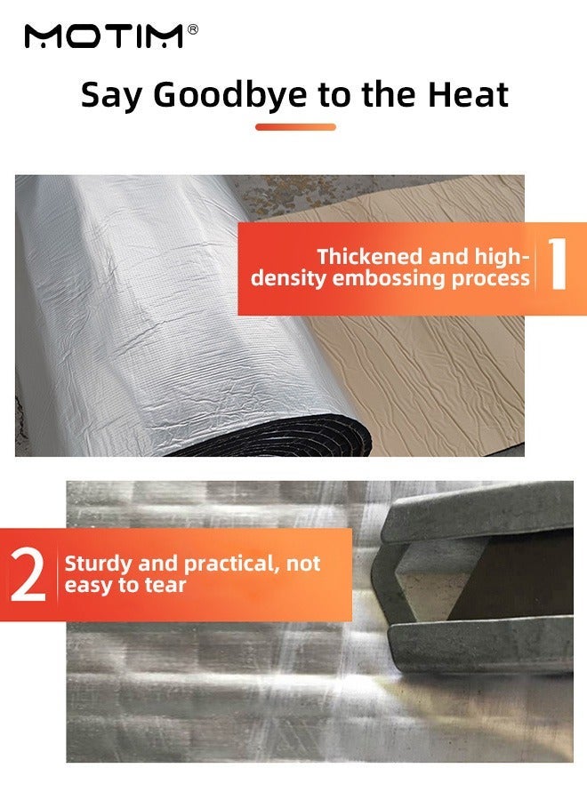 Motim Car Sound Deadening Foam 500mm*2000mm*10mm, Car Self-adhesive Shock-poof Mat, Insulation Heat Pads Foam Sound Deadener Film, Noise Insulation and Dampening Pad - Image 5