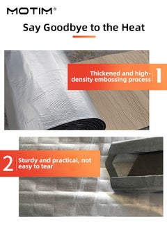 Motim 10mm Thick Car Engine Sound Deadening Foam 50*200 cm, Auto Self-adhesive Shock-absorbing Plate, Sound Deadener Film, Noise Insulation and Dampening Mat  - Image 4